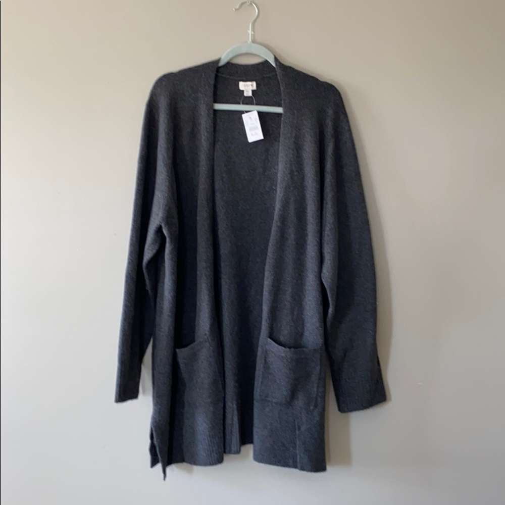 J. Crew Extra-Soft Yarn Cardigan Heather Gray 2X